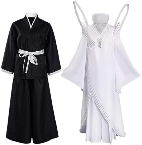 KoleGoe Womens Anime Kuchiki Rukia Cosplay Costume Adult Halloween Japanese Kimono Outfit