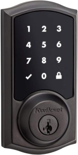 Kwikset 99160-021 SmartCode 916 Traditional Smart Lock Touchscreen Electronic Deadbolt Front Door Lock with SmartKey Security and Z-Wave Plus in Venetian Bronze