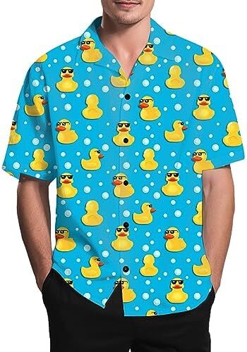 LESOCUSTOM 80s 90s Hawaiian Shirts for Men Vintage Button Down Short Sleeve Shirt, 80s Outfit Party Disco Beach Shirts