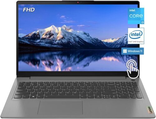 Lenovo 2023 Ideapad 3i Laptop, 15.6″ FHD Touchscreen, 12GB DDR4 RAM, 11th Gen Intel Core i3-1115G4 Processor, 256GB SSD, HDMI, Webcam, Wi-Fi6, Bluetooth, Win11, Arctic Grey, W/GaLiMu