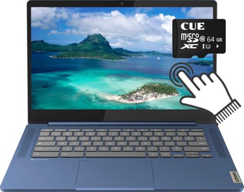 Lenovo 2023 Ideapad Slim 3 14″ FHD Touchscreen Chromebook Laptop, 8-Core MediaTek Kompanio 520, 4GB RAM, 128GB Storage(64GB eMMC + 64GB Micro SD), WiFi6, 13.5hr Battery Life, Webcam, Chrome OS