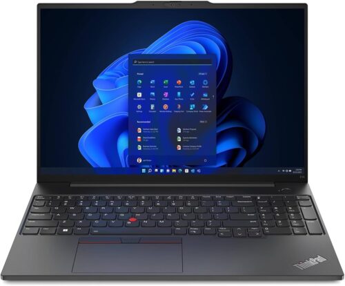 Lenovo ThinkPad E16 Gen 1 21JN0073US 16″ Notebook – WUXGA – 1920 x 1200 – Intel Core i7 13th Gen i7-1355U Deca-core (10 Core) 1.70 GHz – 16 GB Total RAM – 8 GB On-Board Memory – 512 GB SSD – Graphite