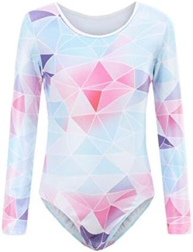 Leotards for Girls Gymnastics Ballet Dance Geometric Metallic Tank Leotards