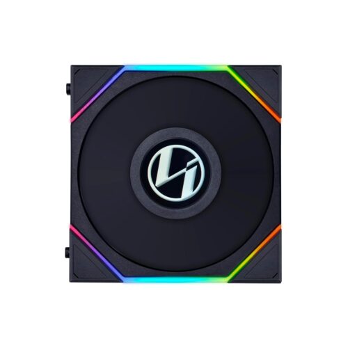 Lian Li UNI Fan TL LCD 120-1.6” LCD Screen with Infinity Mirror ARGB Fan -Support MP4 / GIF/JPG/PNG -FDB Bearing- Daisy-Chain Style – Black- Single Pack- Without Controller – (12TLLCD1B.US)