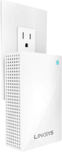 Linksys WHW0101P Velop Mesh WiFi Extender: Wall Plug-in, Wireless Range and Speed Booster for Velop Mesh Wi-Fi System, Single Outlet (White)