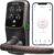 Lockly Secure Plus Bluetooth Smart Door Lock, Keyless Entry with PIN Genie® Digital Keypad, 3D Biometric Fingerprint Sensor Front Door Lock with Handle, Voice Control & Auto Lock – Latch Edition