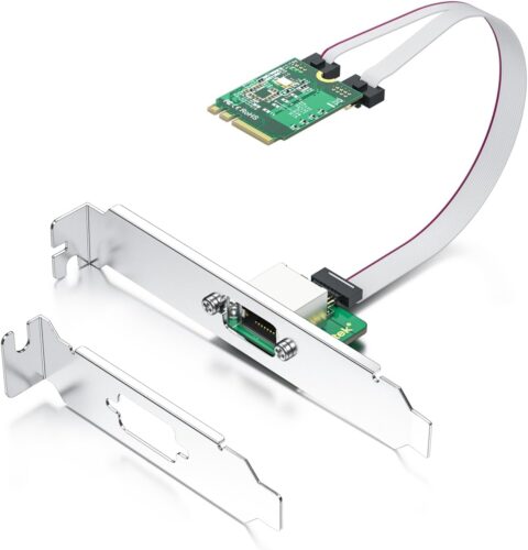 M.2 A+E Key 2.5G Gigabit Ethernet Network Card, 18-cm Cable Length
