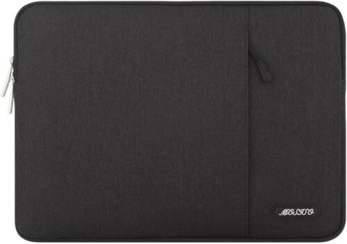 MOSISO Laptop Case 16 inch, 15-15.6 inch Laptop Sleeve Compatible with MacBook Pro 16 M4 M3 M2 M1, HP Acer Dell Lenovo ASUS Notebook, Polyester Vertical Computer Sleeve Bag with Pocket, Black