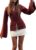 MakeMeChic Women’s Y2K Long Bell Sleeve Cardigans Sweater V Neck Button Down Open Front Knit Fall Clothes