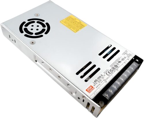 Mean Well LRS-350-5 Enclosed 300W 60A 5V AC/DC Power Supply High Efficiency, Adjustable Output, Cooling Fan, Wide Input Voltage, Comprehensive Protections Ideal for Industrial, LED, A/V Applications