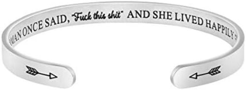 Memgift Inspirational 𝐁𝐫𝐚𝐜𝐞𝐥𝐞𝐭𝐬 𝐟𝐨𝐫 𝐖𝐨𝐦𝐞𝐧 Cuff Bangle Encouragement Jewelry Gifts for Her Birthday