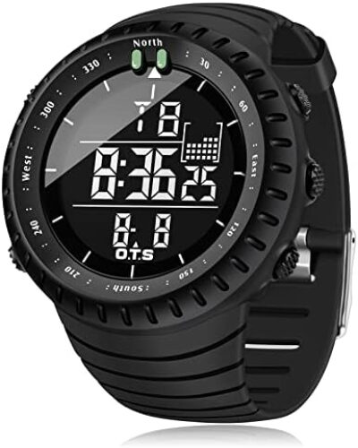 Men’s Digital Sports Watch Waterproof Tactical Watch with LED Backlight Watch for Men