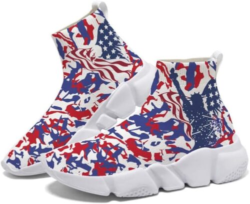 Mens Fashion Sneakers Breathable High Top Sock Walking Shoes Women