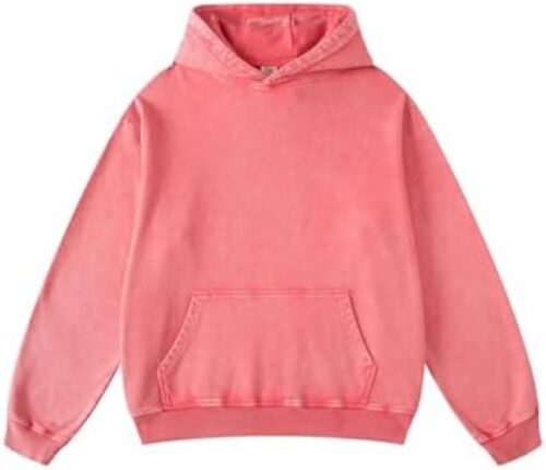 Mens Oversized Hoodie Couples Terry Heavyweight Hoodies Pullover Vintage Acid Wash Hoodie Sweatshirts Streetwear