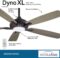 Minka Aire F1001-CL Dyno XL 60″ Ceiling Fan with LED Lights and Remote Control, Coal