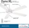 Minka Aire F1001-WH Dyno XL 60″ Ceiling Fan with LED Light & Remote, White