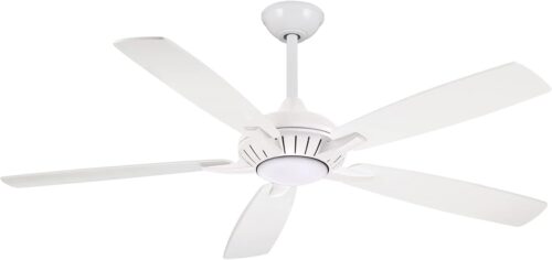 Minka Aire F1001-WH Dyno XL 60″ Ceiling Fan with LED Light & Remote, White