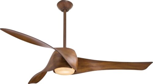 Minka Aire F803DL-DK Artemis – 58 Inch Smart Ceiling Fan with Light Kit, Distressed Koa Finish with Distressed Koa Blade Finish with Tinted Opal Glass