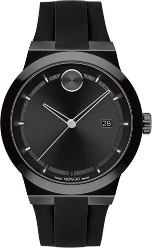 Movado Bold Fusion Men’s Luxury Quartz Watch – Swiss Movement, Silicone Strap, Water Resistance 50 Meters (5ATM) – Classic Timepiece – Gift for Him – 42mm