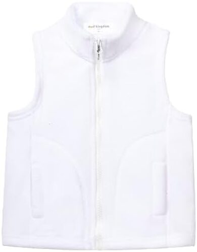 Mud Kingdom Boys Girls Polar Fleece Vest Jacket Ligntweight Cute Cartoon Patterns Coat Zipper Closure Sleeveless
