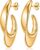 Musment® Gold Earrings for Women,14K Gold Plated Chunky Teardrop Hoop Stud Earrings for Sensitive Ears, Hypoallergenic Trendy Statement Jewelry Gift with Box for Daily Wear