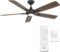 Mykonos Smart Indoor and Outdoor 5-Blade Ceiling Fan 60in Bronze/Dark Walnut with 3000K LED Light Kit and Remote Control works with Alexa, Google Assistant, Samsung Things, and iOS or Android App