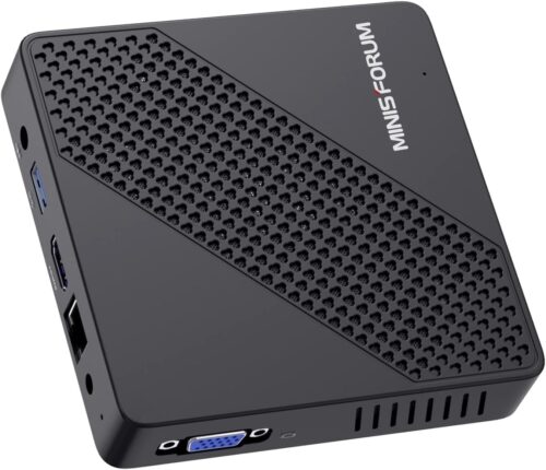 N40 Mini PC Fanless Celeron N4020,up to 2.8GHz with 4GB DDR4/64GB eMMC RAM Mini Desktop Computer, Support 4K UHD, VGA Port,2.4G/5.8G WiFi&BT4.2,3xUSB3.0 Ports,1x SD Card Slot for Business Home Office