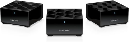 NETGEAR Nighthawk Advanced Whole Home Mesh WiFi 6 System (MK63S) with Free Armor Security – AX1800 Router with 2 Satellite Extenders, Coverage up to 4,500 sq. ft. and 25+ Devices
