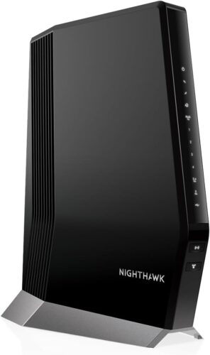 NETGEAR Nighthawk Cable Modem with Built-in WiFi 6 Router (CAX80) – Compatible All Major Providers incl. Xfinity, Spectrum, Cox | Plans Up to 6Gbps AX6000 speed DOCSIS 3.1, Black