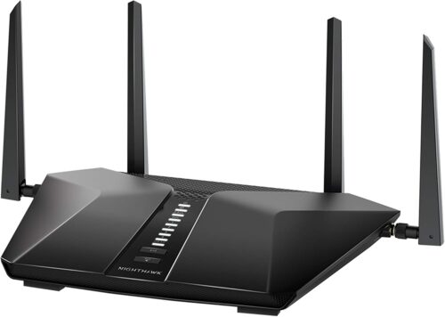 NETGEAR Nighthawk WiFi 6 Router (RAX43) – Security Features, 5-Stream Dual-Band Gigabit Router, AX4200 Wireless Speed (Up to 4.2 Gbps), Covers up to 2,500 sq.ft. and 25 Devices