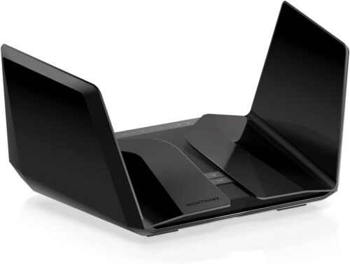 NETGEAR Nighthawk WiFi 6E Router (RAXE500) – Security Features, 12-Stream Gigabit Router AXE11000 Tri-Band Wireless Speed (Up to 10.8Gbps), New 6GHz Band, Coverage up to 3,500 sq. ft, 60 Devices
