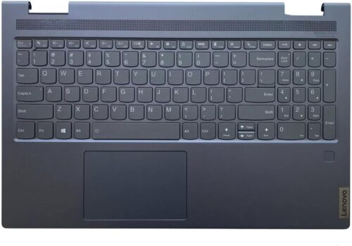New Replacement for Lenovo Yoga 7-15ITL5 82BJ 7 15ITL5 Laptop Upper Case Palmrest Backlit Keyboard Touchpad Assembly Part 5CB1A22487 5CB1A22456 AM1RY000100 AM1RY000110 (Gray)