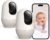 Nooie Baby Monitor with Camera 2 Pack, WiFi Baby Monitor Camera,360-degree 2K, Smart Baby Camera with Motion Tracking, Night Vision,Two Way Audio&Sound Detection,Works with Alexa, SD Card and Cloud