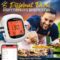 NutriChef Bluetooth Meat Thermometer for Grilling and Smoking, up to 6 Temperature Probes and Smart APP, 400 Ft Range, LCD