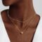 OGD Heart Necklace for Women, 14K Gold Plated Layered Tiny Puffy Heart Pendant Necklace Cute Chunky Heart Choker Necklace Simple Gold Necklace Jewelry for Women Trendy Gift