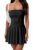 OQQ Women’s Mini Dress Summer Cocktail Tube Ruched Waist Ruffle Corset Party A-line Dresses