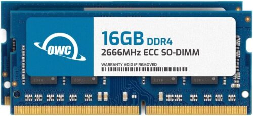 OWC 32GB (2X16GB) DDR4 RAM Compatible with Synology NAS Rackstation RS822+ and RS822RP+ 2666MHz PC4-21300 CL19 ECC Unbuffered SODIMM 2Rx8 1.2V Memory Upgrade