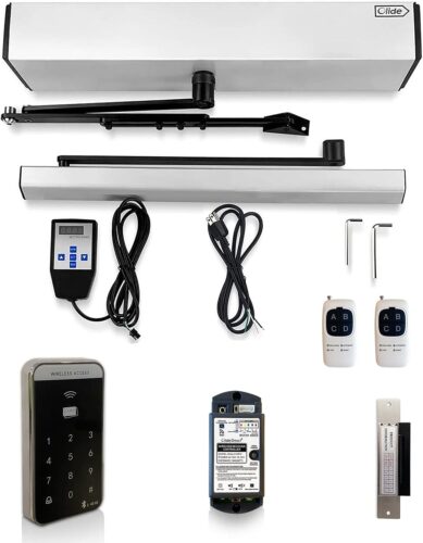 Olideauto Smart Home Door Opener WiFi Phone APP Remote Control Automatic Swing Door,Compatible with Alexa,Google Home,Voice Control Electric Door with Wireless Access Keypad,Electric Strike,Receiver