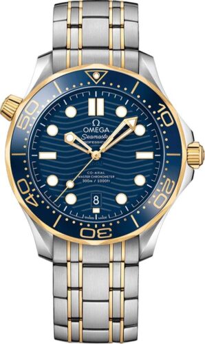 Omega Seamaster Sedna Blue Dial Steel and 18kt Yellow Gold Watch 210.20.42.20.03.001