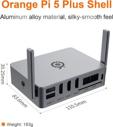 Orange Pi 5 Plus Metal Case, Aluminum Alloy Material Compatible with Orange Pi 5 Plus Single Board Computer