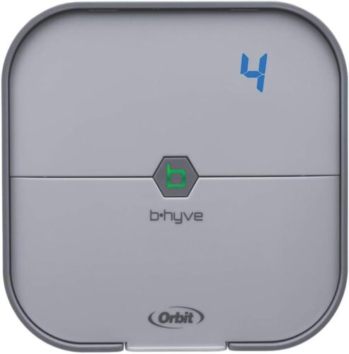 Orbit 57915 B-hyve 4-Zone Smart Sprinkler Controller, Gray