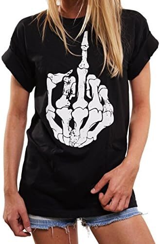 Oversized Gothic Clothing for Women – Plus Size Top with Skull Finger