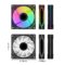 PANO-MOUNTS 120mm ARGB Fan Infinity Mirror Reverse Airflow 5V 3Pin Addressable RGB PWM PC Computer Water Cooler CPU Case Fan 500-1500RPM Black 3-Pack