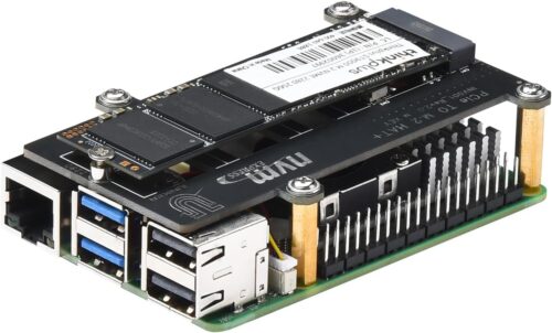 PCIe M.2 HAT+ for Raspberry Pi 5, Pi 5 NVMe SSD PIP PCIe Peripheral Board with Extra Screw Sets for 2280/2260/2242/2230 NVMe SSD for Raspberry Pi 5