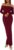 PRETTYGARDEN Women’s Winter Sweater Dress Long Sleeve Off Shoulder Slit Maxi Bodycon Cocktail Party Dresses