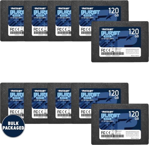 Patriot Memory Burst Elite SATA 3 120GB SSD 2.5″ 10 Pack Non-Retail Bulk Packaged