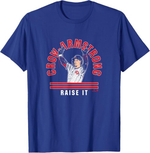 Pete Crow-Armstrong: Raise The Roof – Chicago Baseball T-Shirt