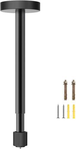 Projector Ceiling Mount with New Gimbal, 15.75″ – 23.62″ Adjustable Length, ¼-Inch Screw, Compatible with TMY, HAPPRUN, Yaber, Epson & Most Projectors, Ceiling/Wall Use with Adjustable Angle