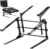 Pyle Portable Dual Laptop Stand – Standing Table with Adjustable Height, Ergonomic Design & Anti-Slip Prongs for DJ Mixer, Sound Equipment, Workstation, Gaming & Home Use – PLPTS38, Black