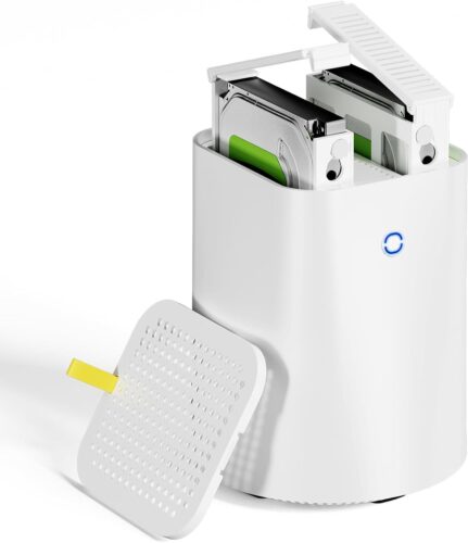 R1 Intel N100 Mini PC 4C/4T, Support 40T（2 * 20T 2 Bay Storage） ，NO RAM NO SSD 3-in-1 Mini Computers WiFi 6 Dual 2.5G LAN